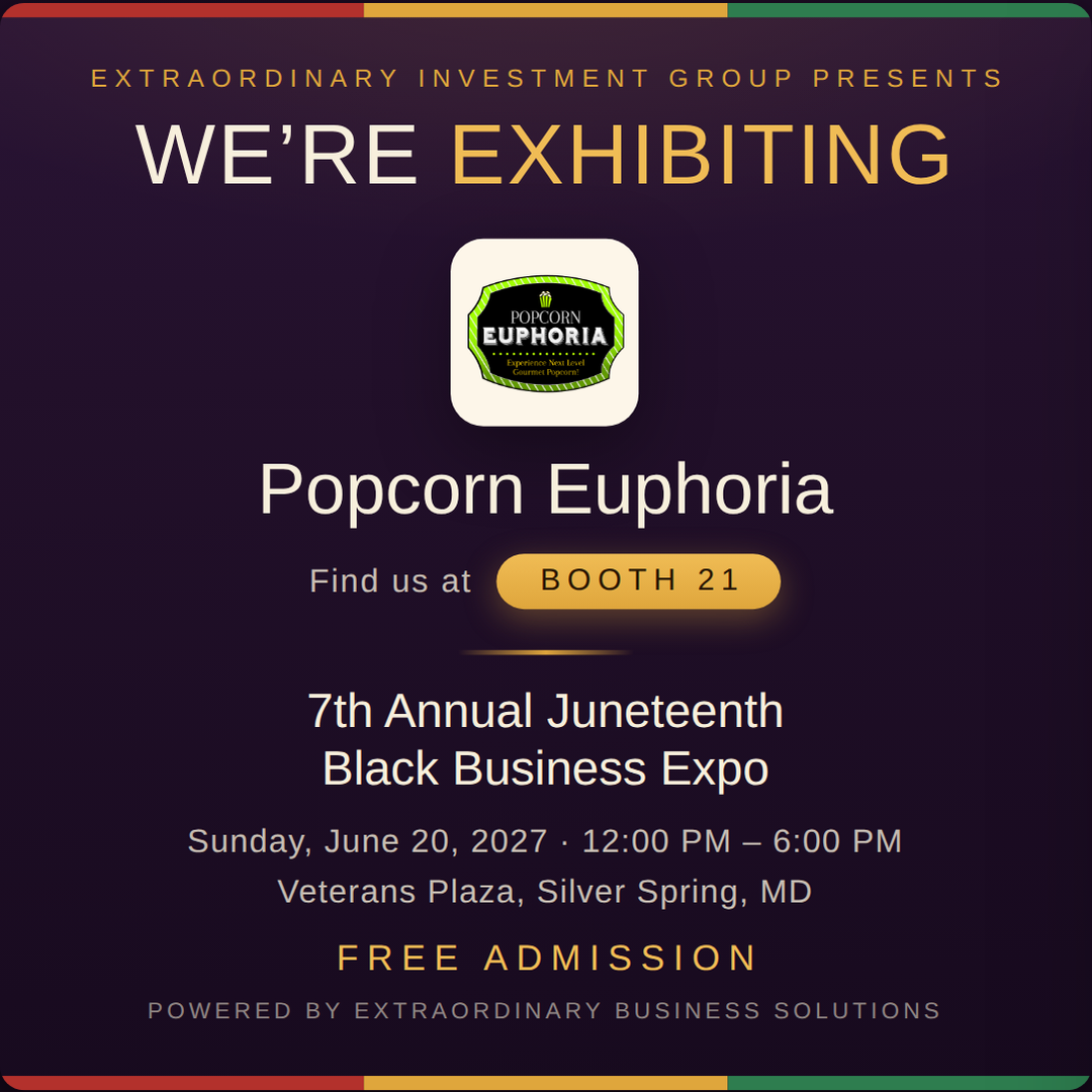 Square social post graphic announcing Popcorn Euphoria at Booth 21